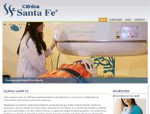 Tablet Screenshot of clinicasantafe.co.cr